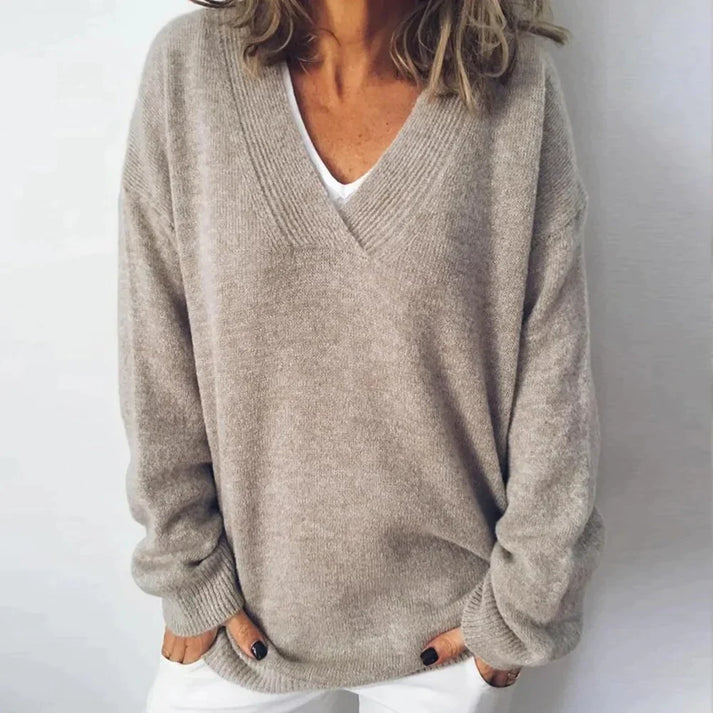 Strickpullover Mit V-Ausschnitt Für Damen | Winter