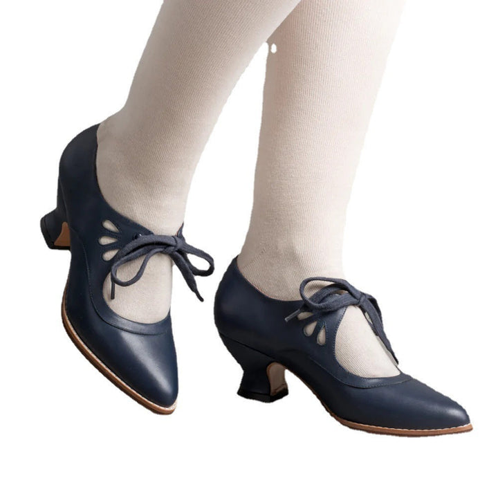 Damen Schuhe mit Cutouts und niedrigem Absatz