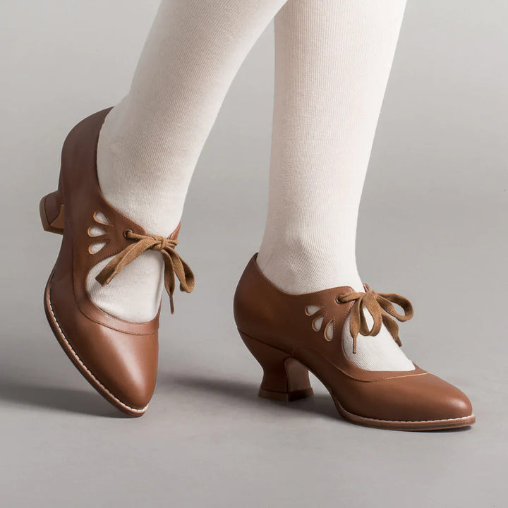 Damen Schuhe mit Cutouts und niedrigem Absatz
