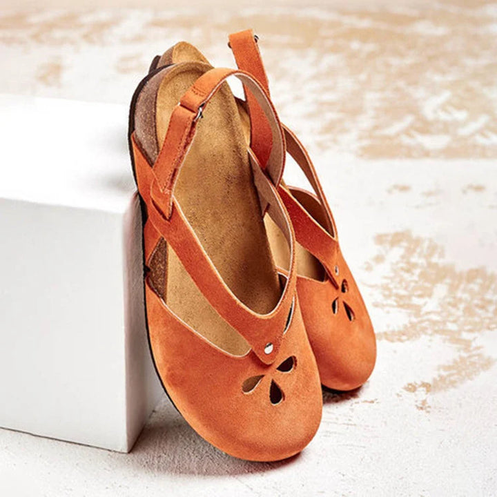 Damen Cross-Strap Wildleder Sandalen
