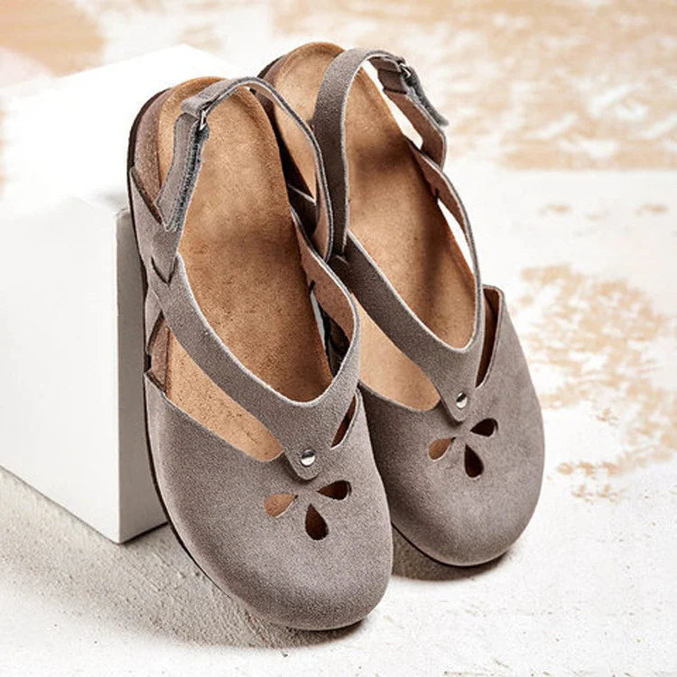 Damen Cross-Strap Wildleder Sandalen