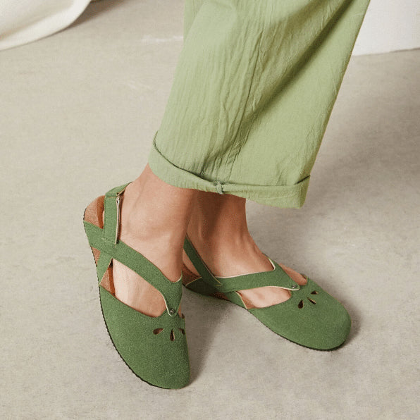 Damen Cross-Strap Wildleder Sandalen