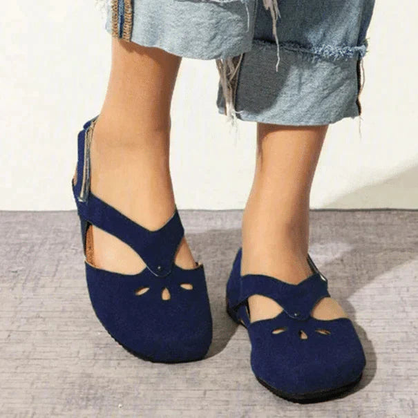 Damen Cross-Strap Wildleder Sandalen