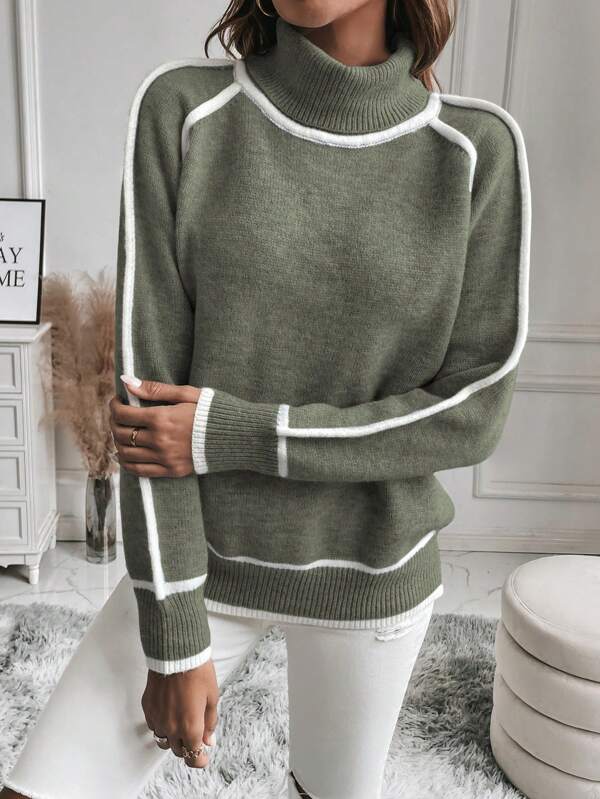 Langärmliger Rollkragenpullover Für Damen | Winter