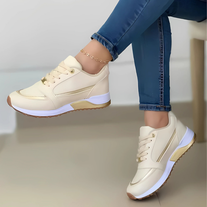 Damen Alle Jahreszeiten Niedriger Sneaker mit Schnürung Ausführung