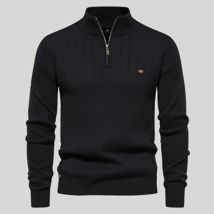 Herrenstrickpullover Mit Halbem Reißverschluss | Winter