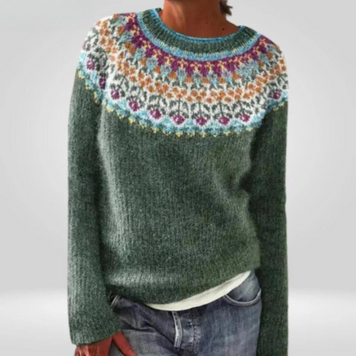 Damen Winterstrickpullover | Rundhalsausschnitt