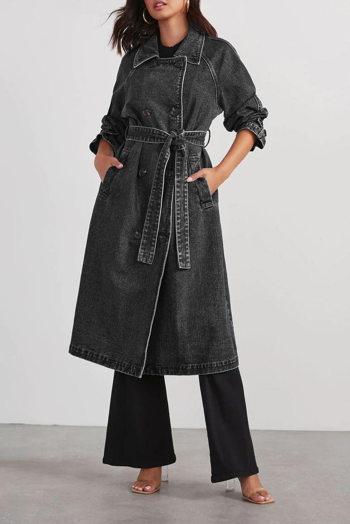 Jeans-Trenchcoat Für Damen | Lang