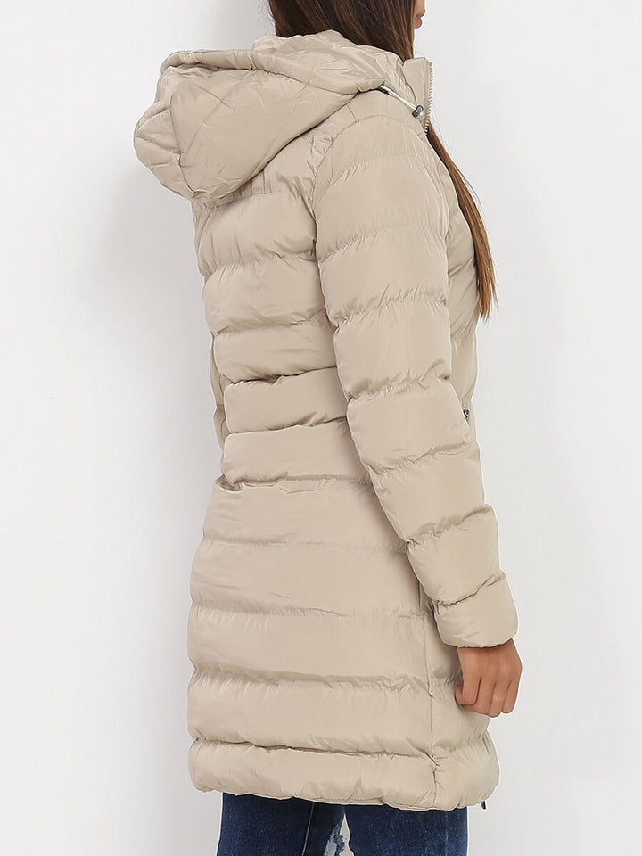 Damen Daunen Winterjacke Mit Kapuze | Reißverschluss