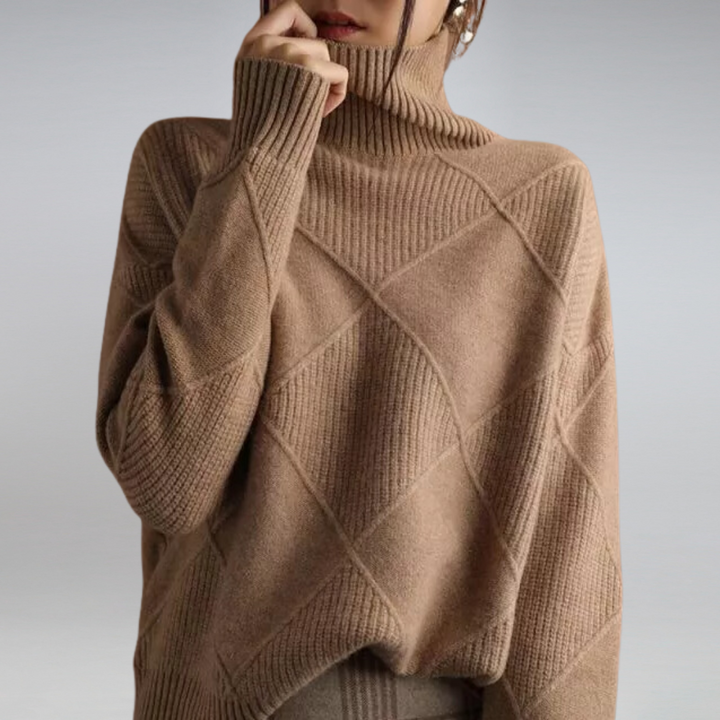 Langärmliger Pullover Für Damen | Rollkragen