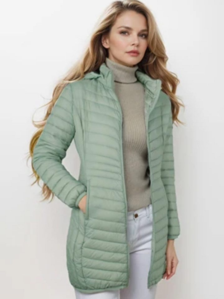 Damen Daunenjacke Mit Kapuze | Mit Reißverschluss