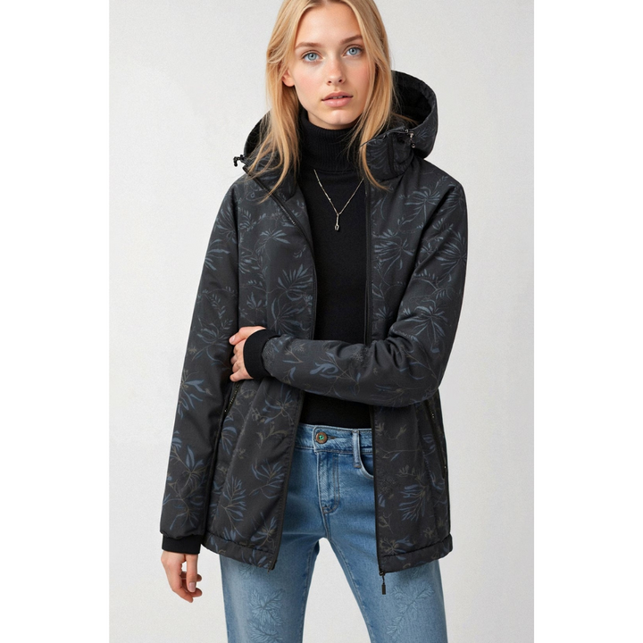 Damen Kapuzen-Regenjacke | Mit Reißverschluss