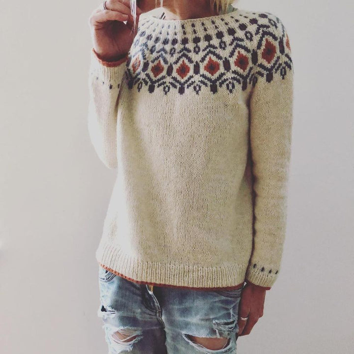 Damen Gestrickter Pullover Mit Langarm | Winter