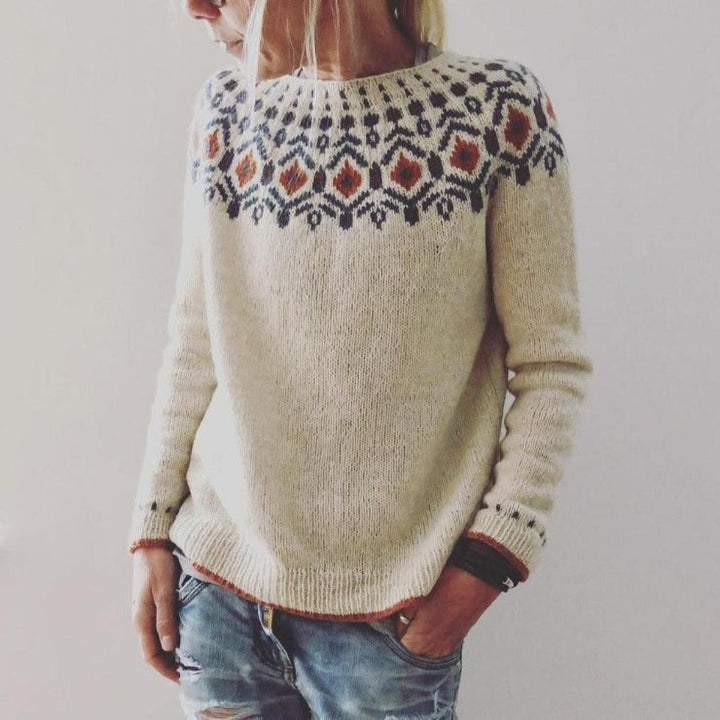 Damen Gestrickter Pullover Mit Langarm | Winter