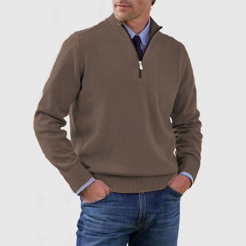 Herrenpullover Mit Halbem Reißverschluss | Langarm