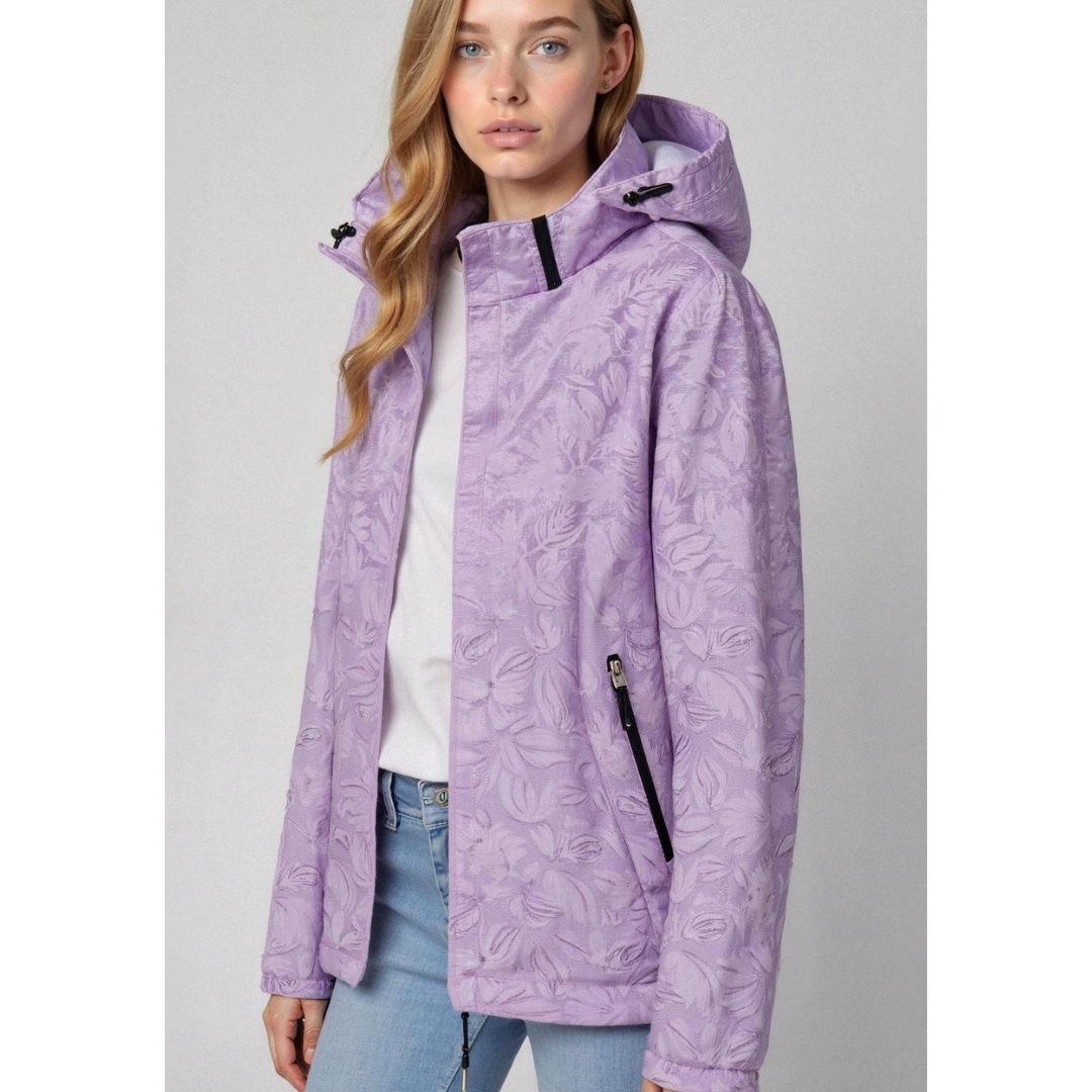 Damen Kapuzen-Regenjacke | Mit Reißverschluss