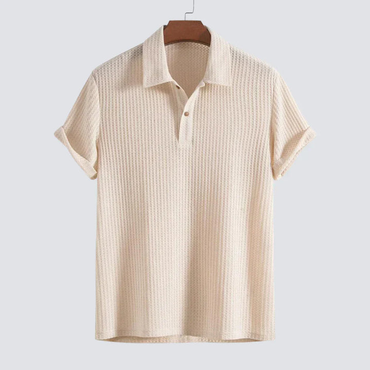 Herren Sommer Poloshirt mit Halber Knopfleiste and Kurzen Ärmeln
