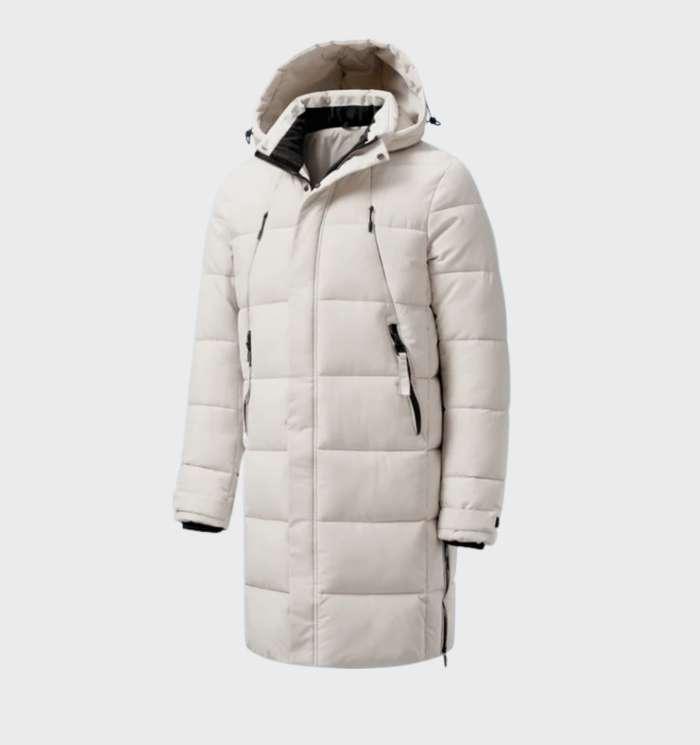 Langer Herren Daunenmantel Mit Kapuze | Winter
