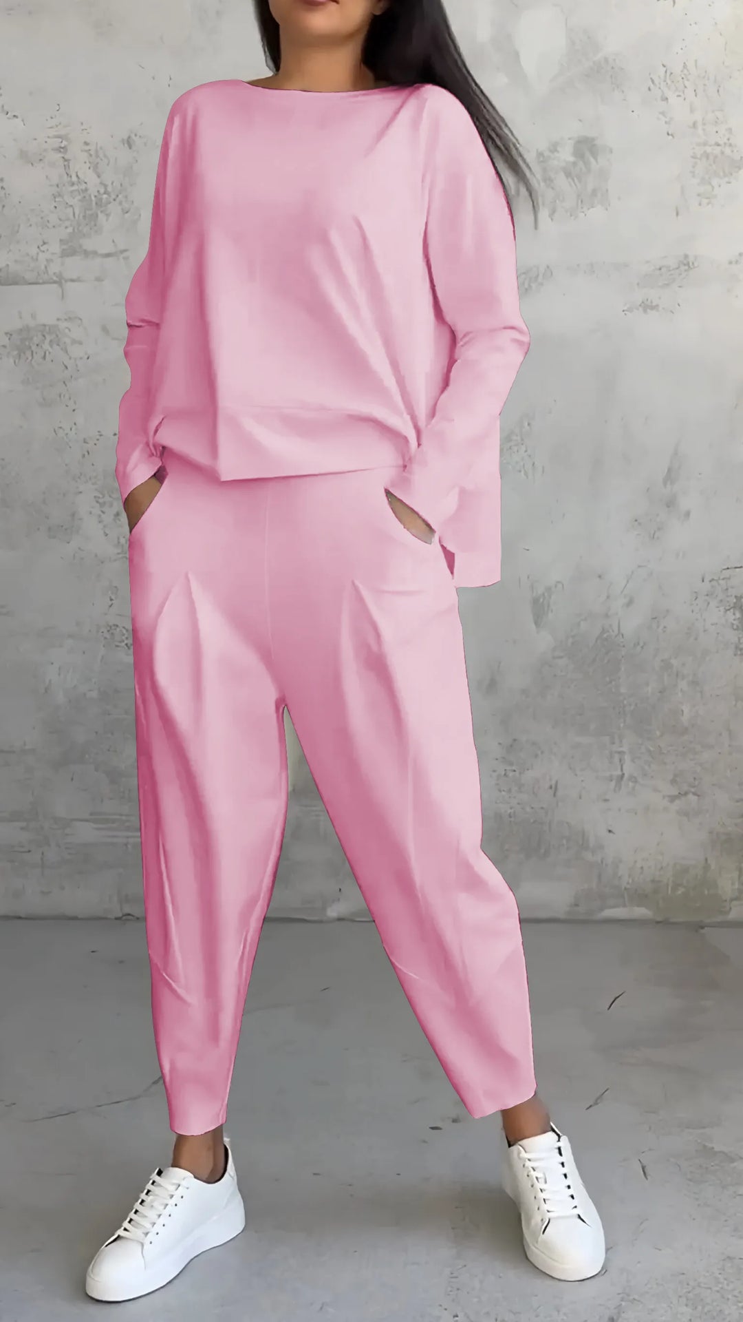 Loungewear-Set Aus T-Shirt Und Hose Für Damen | Langarm