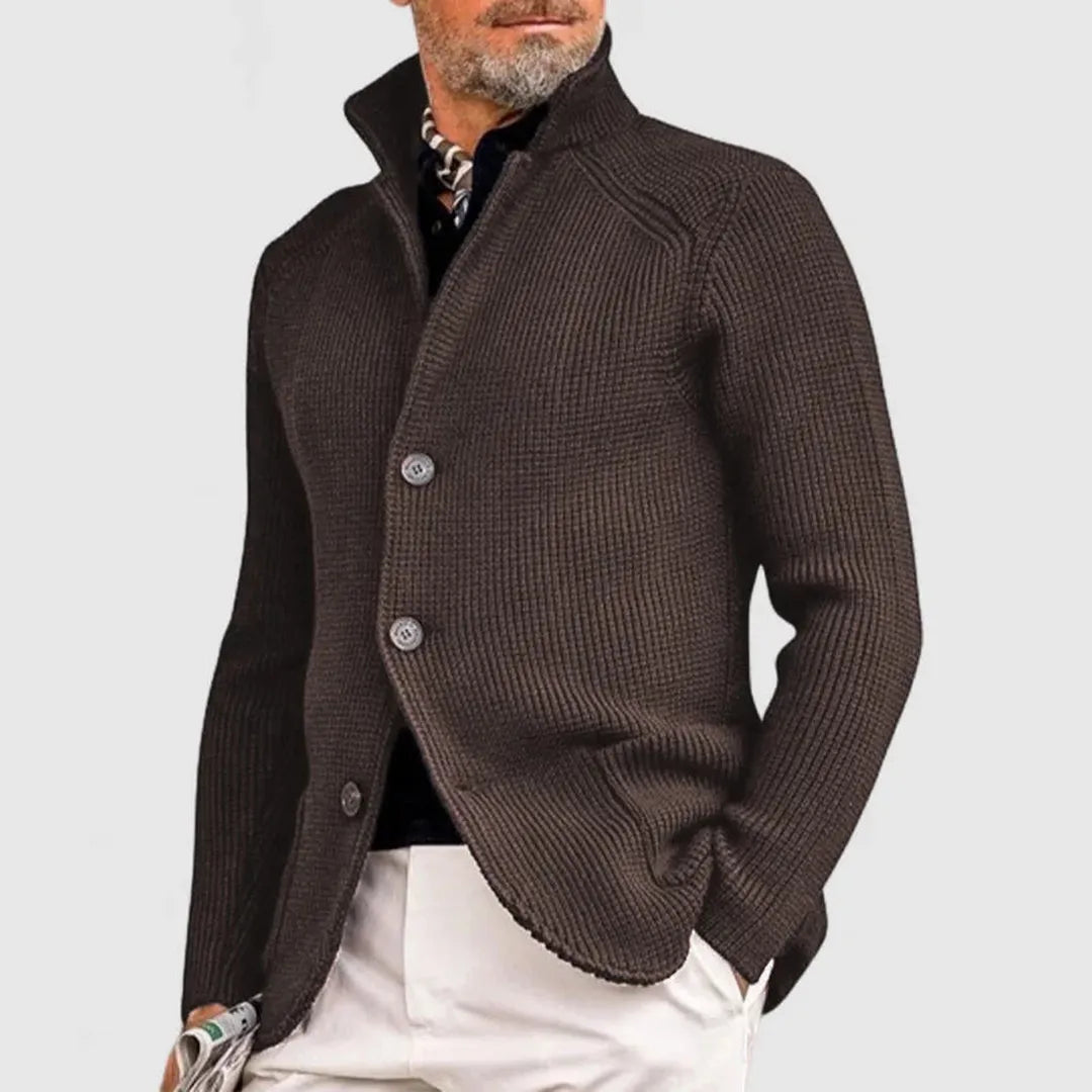 Klassischer Gerippter Cardigan Für Herren | Winter