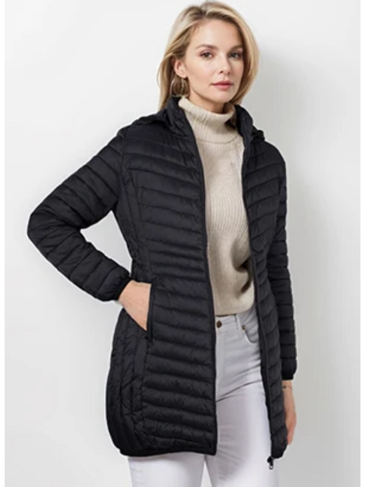 Damen Daunenjacke Mit Kapuze | Mit Reißverschluss