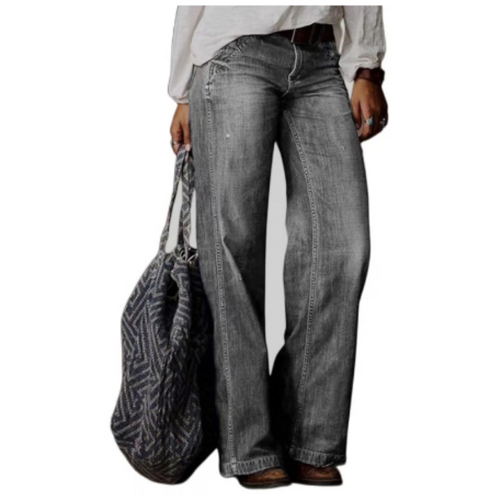 Damen High Waist Jeans | Weites Bein