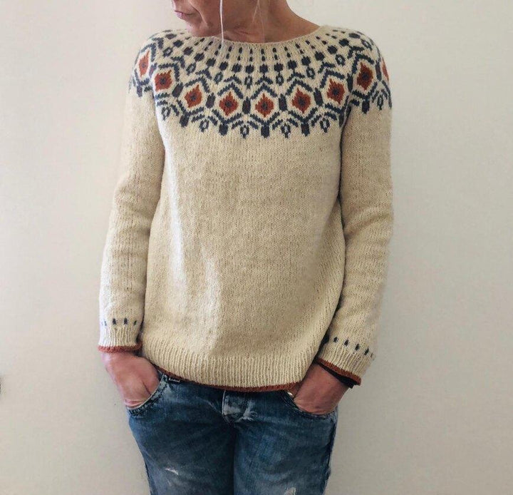 Damen Gestrickter Pullover Mit Langarm | Winter