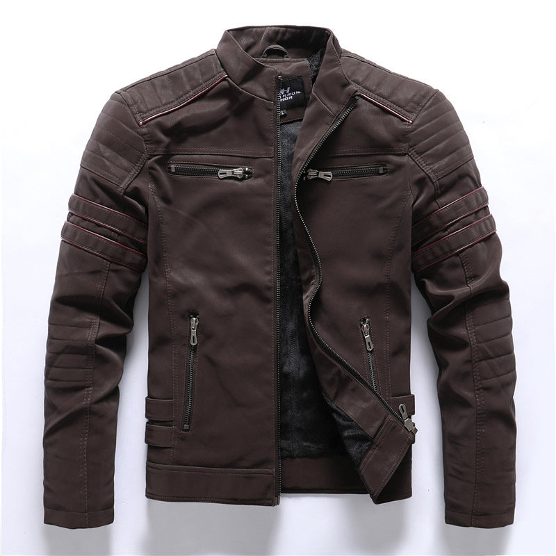 Schwarze Bikerjacke Für Herren | Mit Reißverschluss