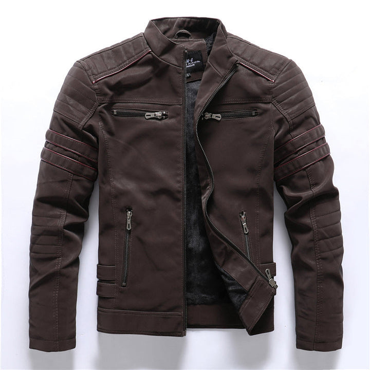 Schwarze Bikerjacke Für Herren | Mit Reißverschluss