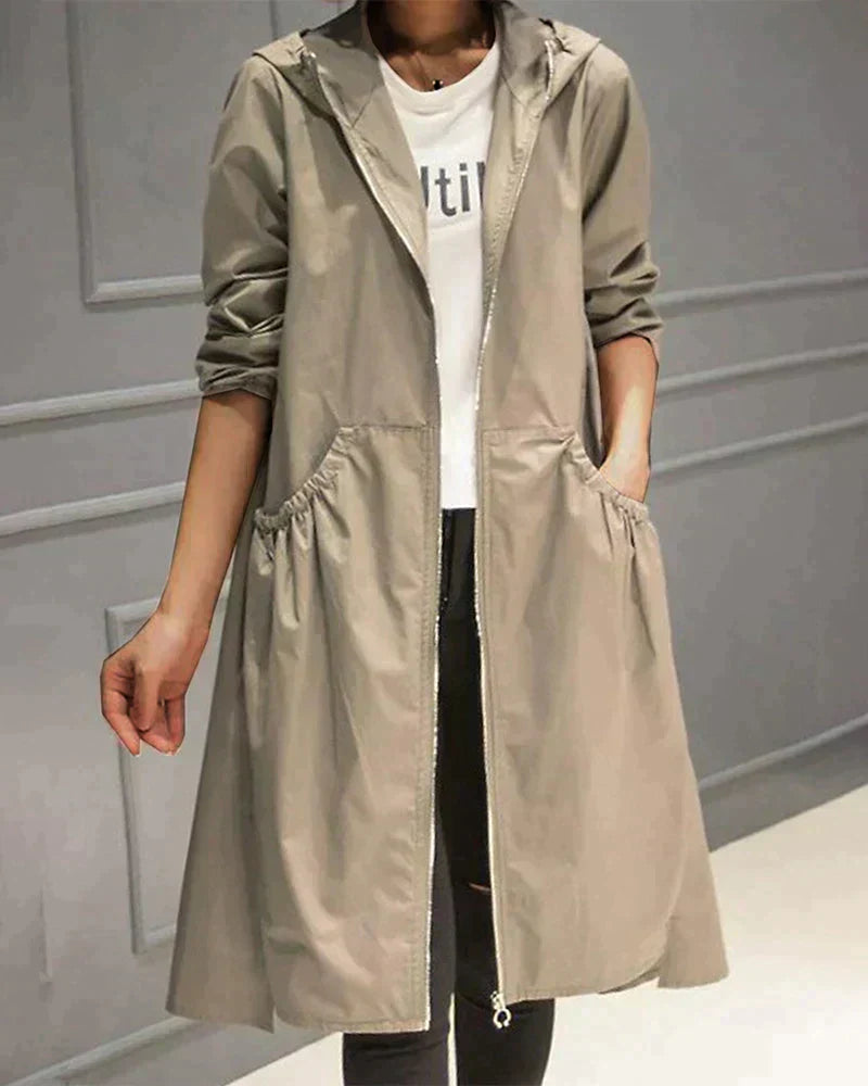 Regenjacke Für Damen Mit Kapuze | Lang