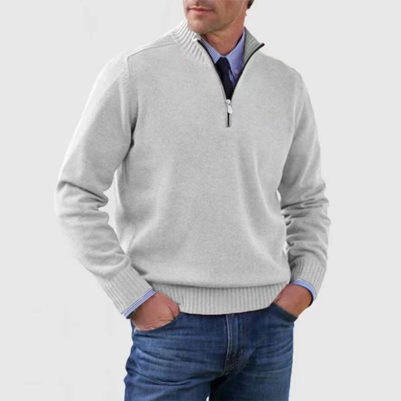 Herrenpullover Mit Halbem Reißverschluss | Langarm