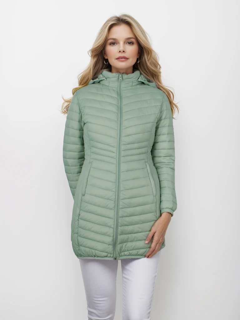 Damen Daunenjacke Mit Kapuze | Mit Reißverschluss