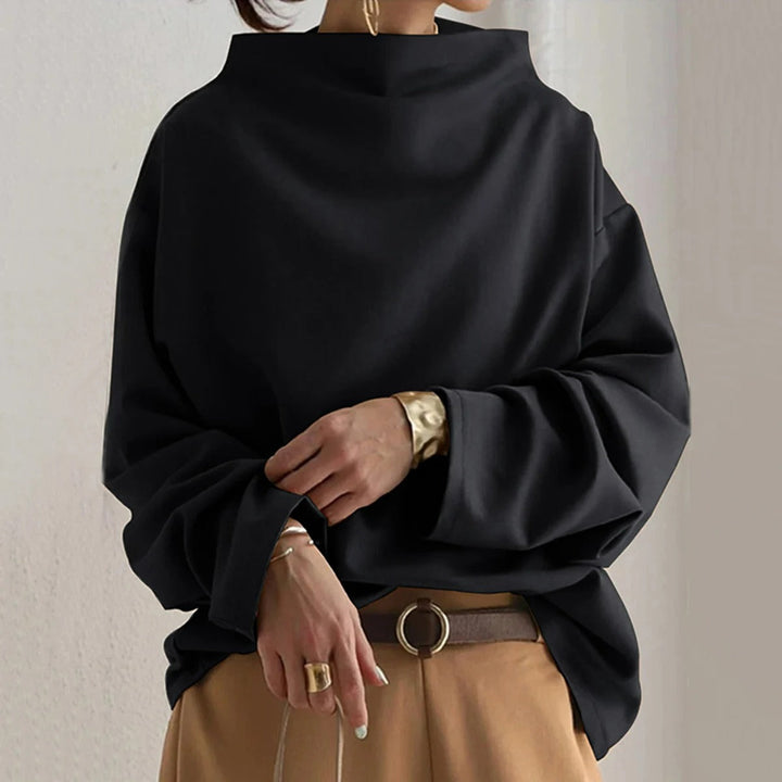 Damen Stilvoller Rollkragenpullover | Schwarz