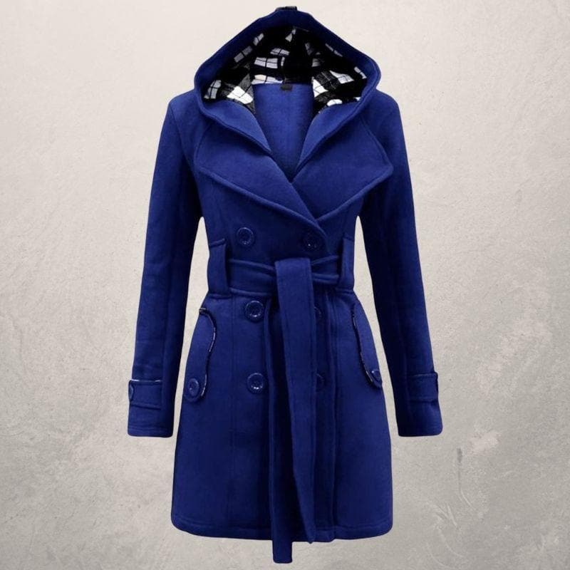 Damen Winter Zweireihiger Mantel | Mit Gürtel