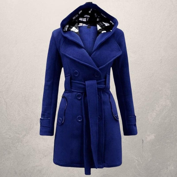 Damen Winter Zweireihiger Mantel | Mit Gürtel