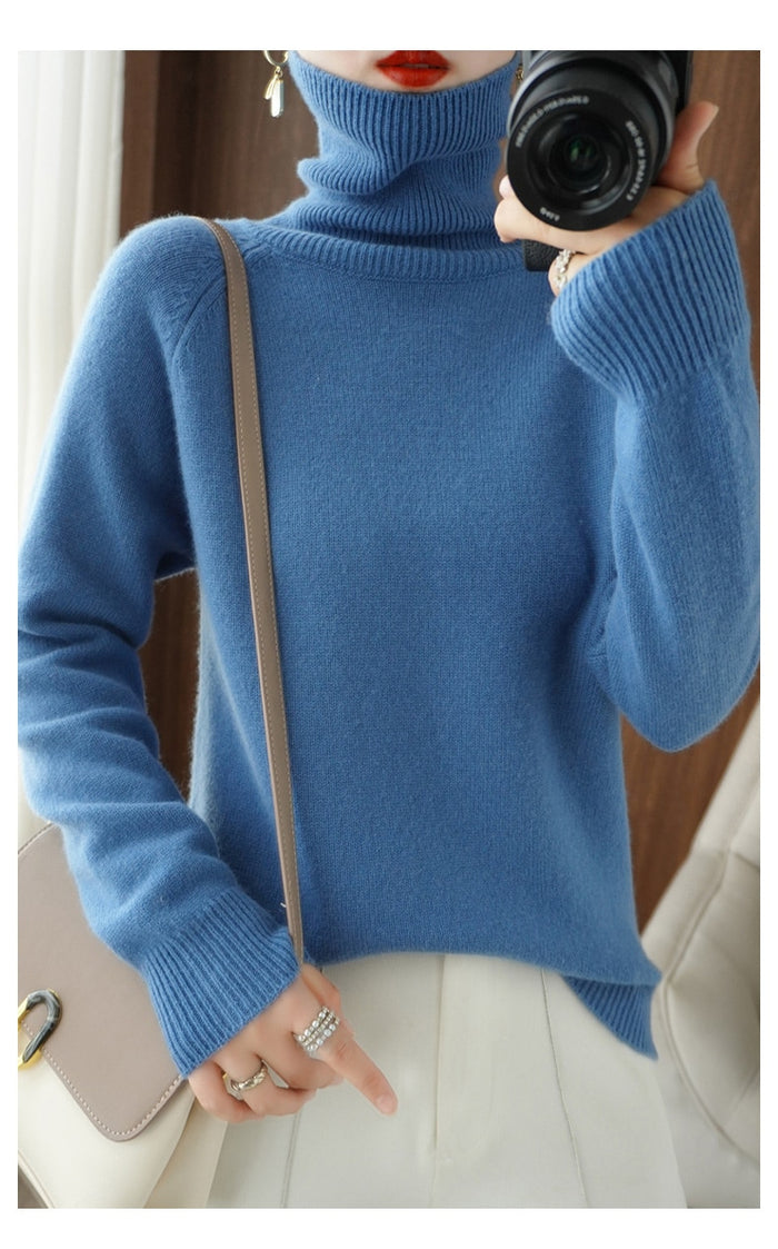 Damen Rollkragen-Winterpullover | Langarm