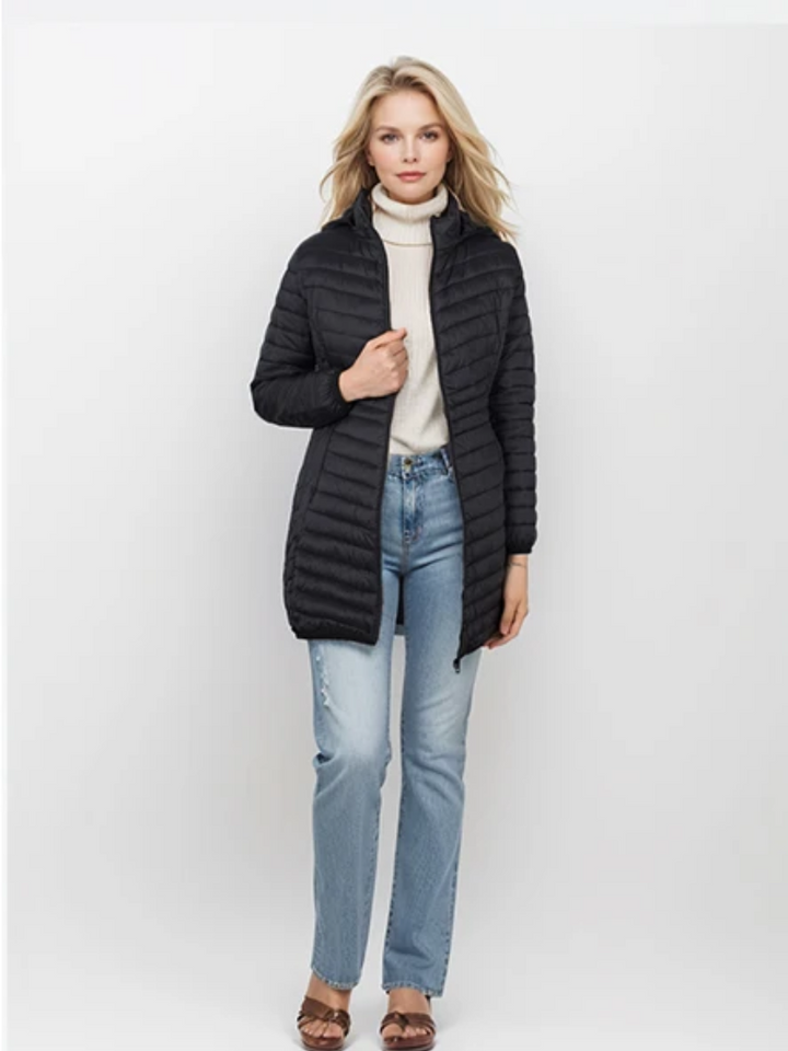 Damen Daunenjacke Mit Kapuze | Mit Reißverschluss