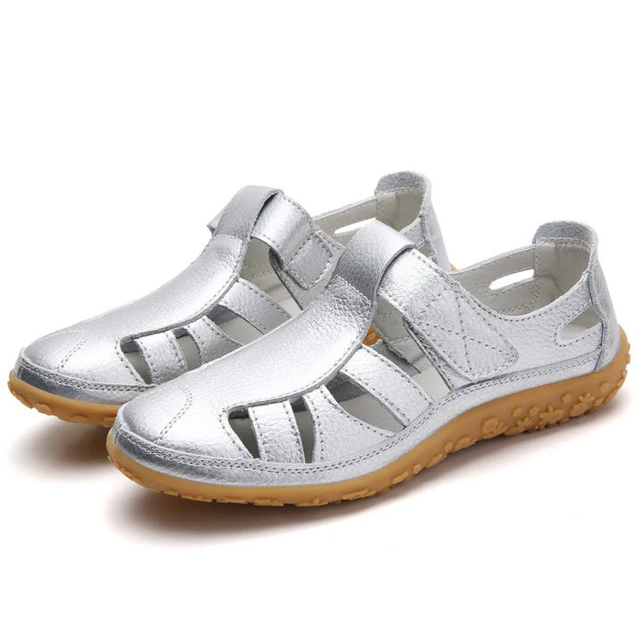 Damen Slip-on Sandalen aus veganem Leder