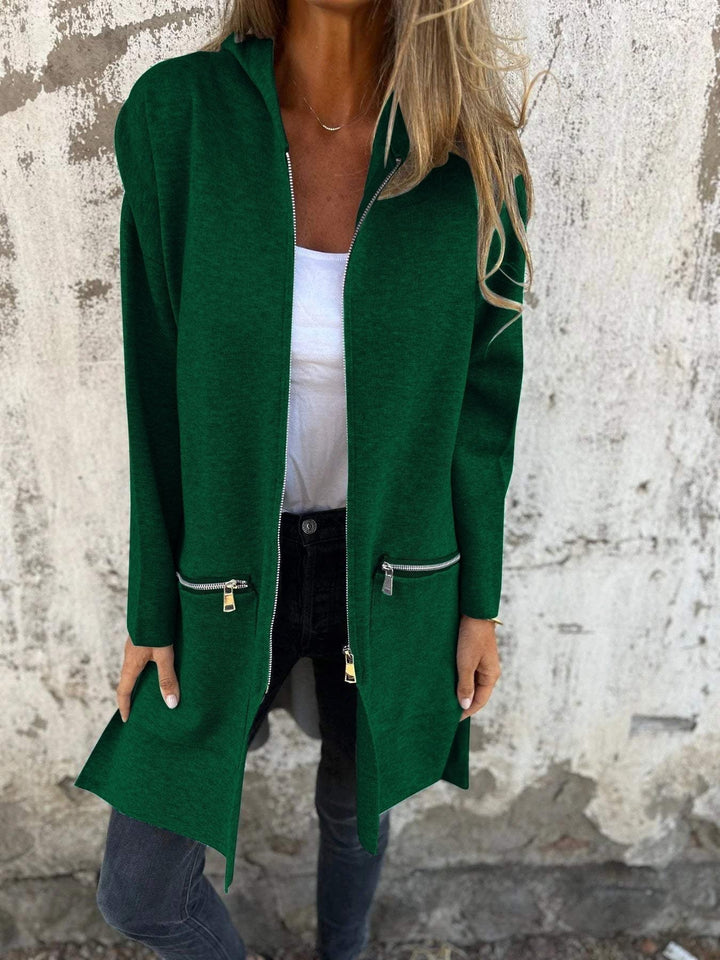 Damen Lange Strickjacke | Einfarbig