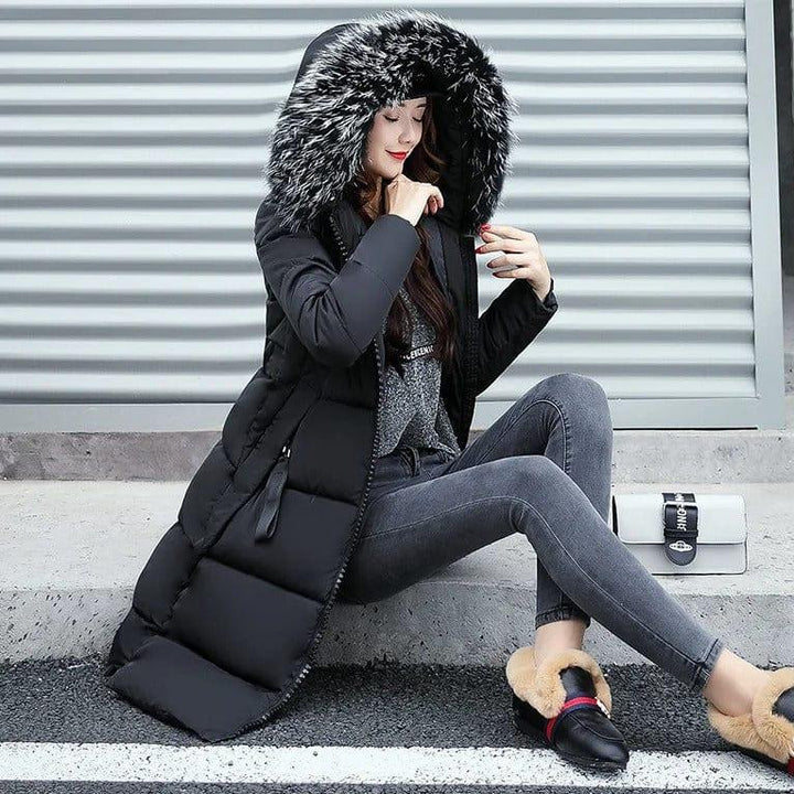 Mantel Mit Pelzdetail Und Kapuze Für Damen | Winter