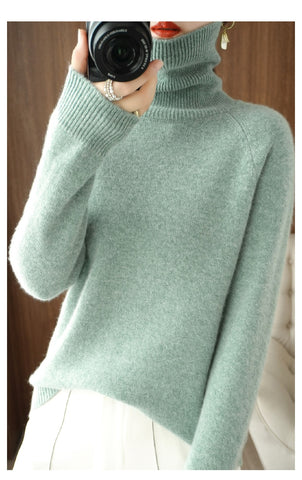 Damen Rollkragen-Winterpullover | Langarm