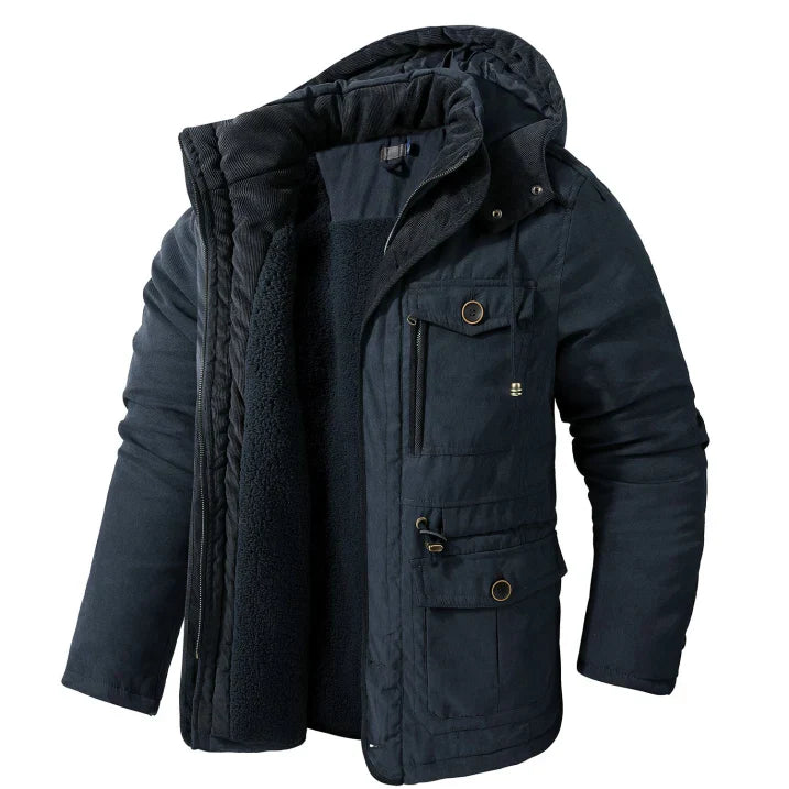 Herren Lange Ärmel Winter Bomberjacke | Mit Reißverschluss