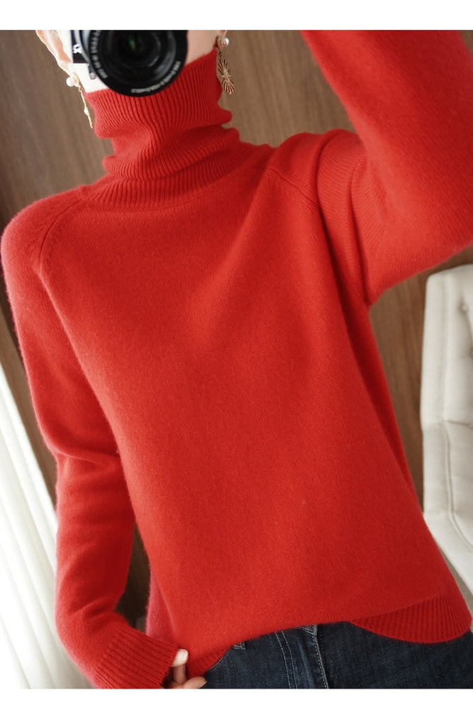 Damen Rollkragen-Winterpullover | Langarm