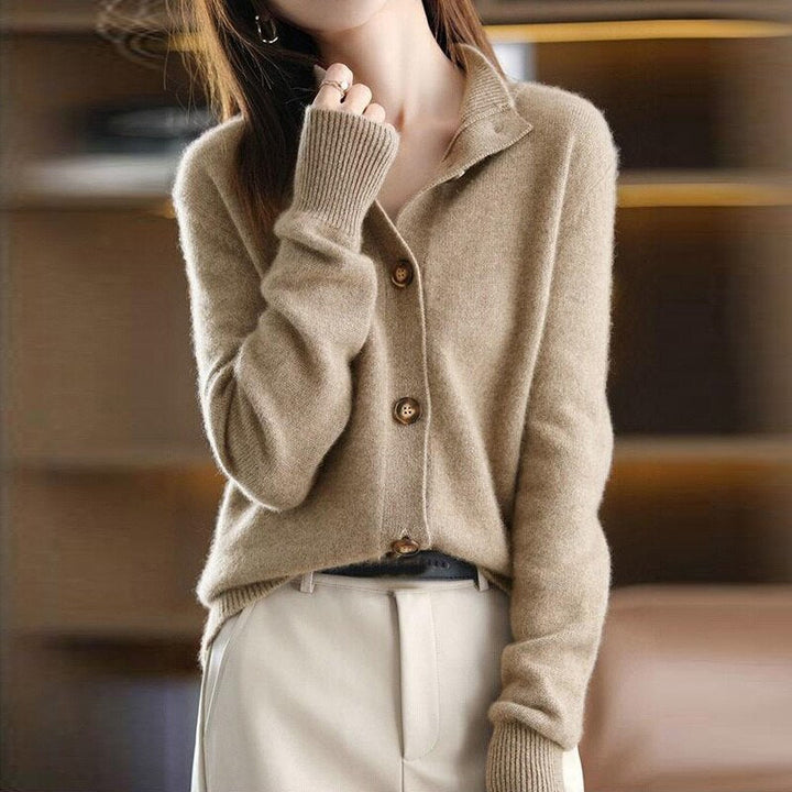 Damen Freizeit-Strickjacke Mit Knopfleiste | Gestrickt