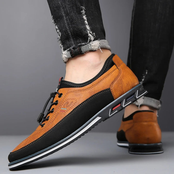 Herren Alle Jahreszeiten Veganer Leder Schuhe mit Schnürung Vorne