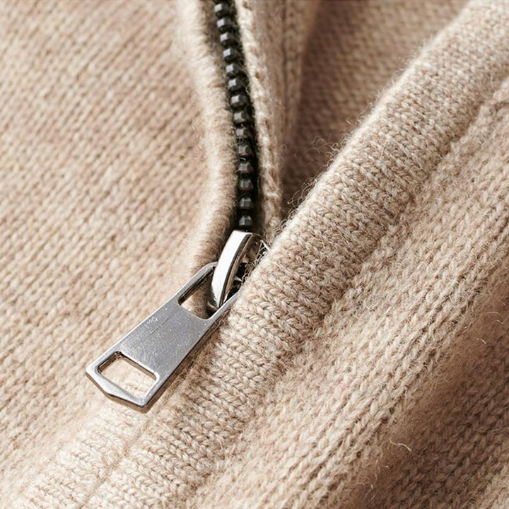 Lässiger Herrenpullover Mit Halbem Reißverschluss | Langarm