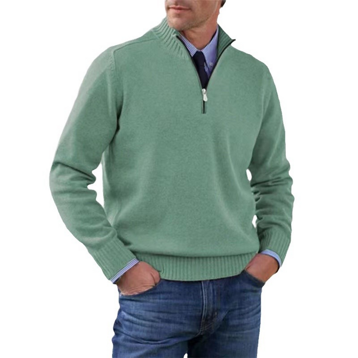Herrenpullover Mit Halbem Reißverschluss | Langarm