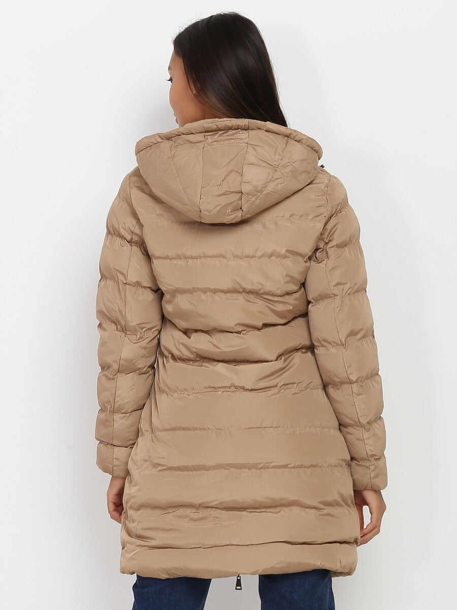 Damen Daunen Winterjacke Mit Kapuze | Reißverschluss