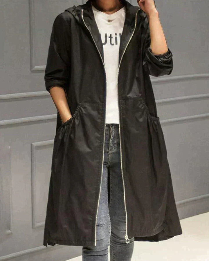 Regenjacke Für Damen Mit Kapuze | Lang