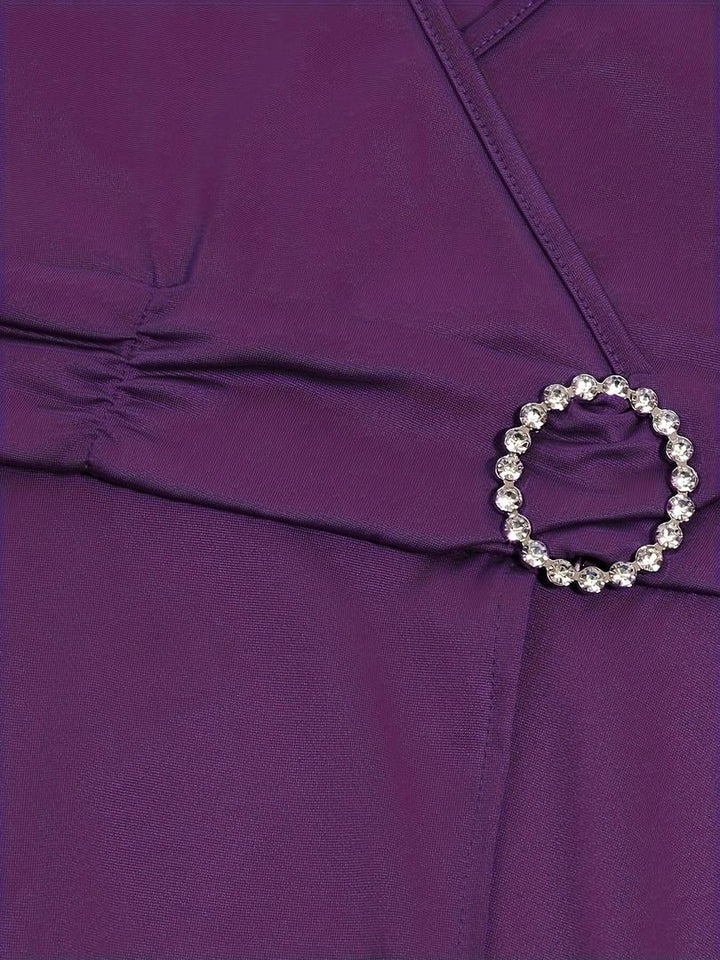 Stilvolles Abendkleid Mit V-Ausschnitt Für Damen | Midi